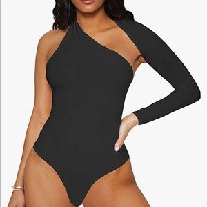 Black wrap around body suit